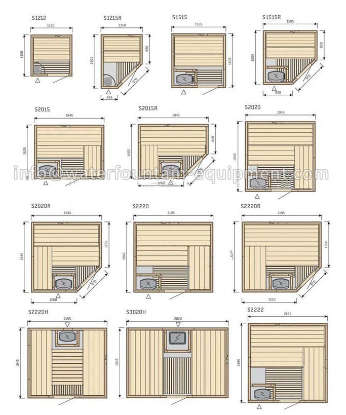 4 People Dry Steam Room Equipment Durable White Pine Wood With Sauna Accessories