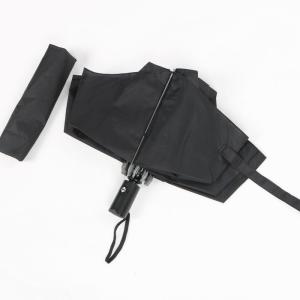 China Inverted Self Opening Umbrella , Black Pongee Canopy Automatic Folding Umbrella wholesale