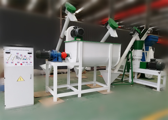 1 T/H Feed Pellet Production Line High Efficiency For Animal Poultry Livestock