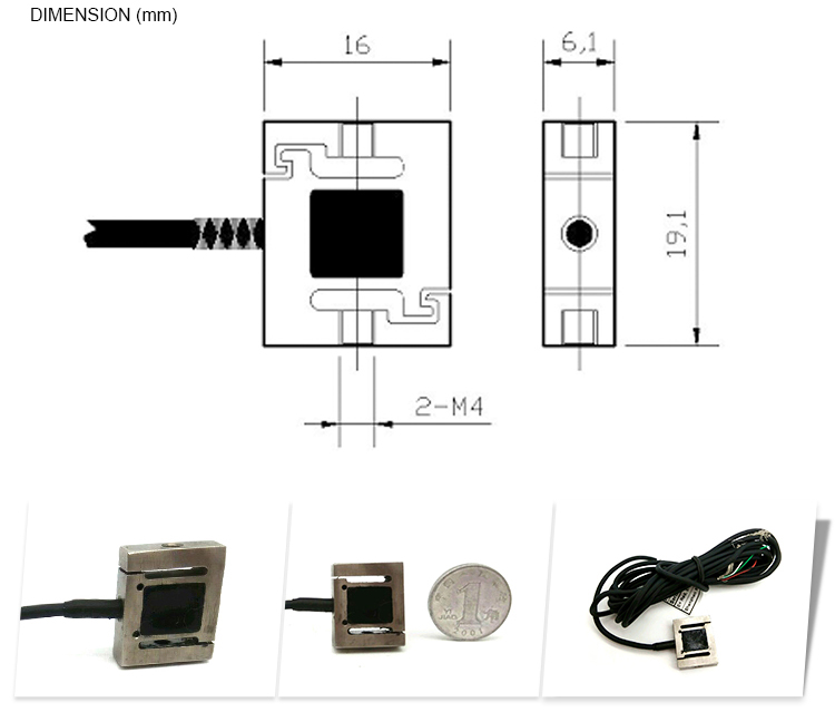 SC516MD miniature S type load cell 500g 1kg 5kg 10kg 20kg 30kg 50kg
