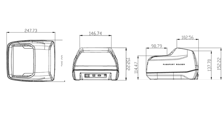 OCR MRZ Desktop ID Card Reader and Document Scanner Ideal in Need of Image Scanning