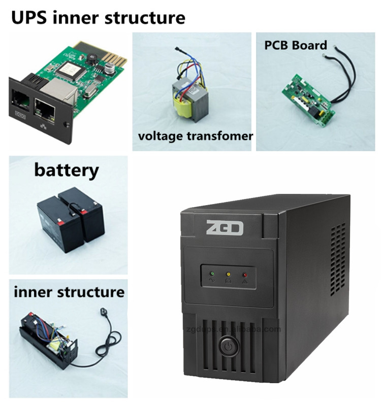 720W Mini Ups Power Supply 1250VA UPS Device For Computer / Router