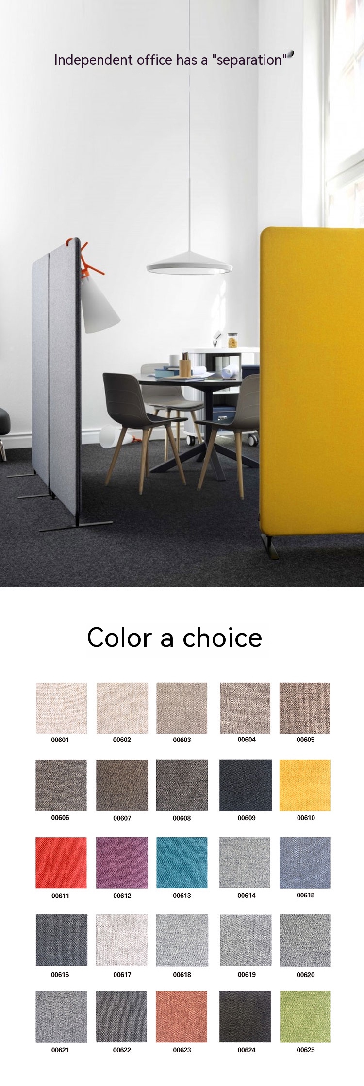 Modern Stylish Sound-Absorbing Folding Screen for Office Showroom and Cafe Decoration