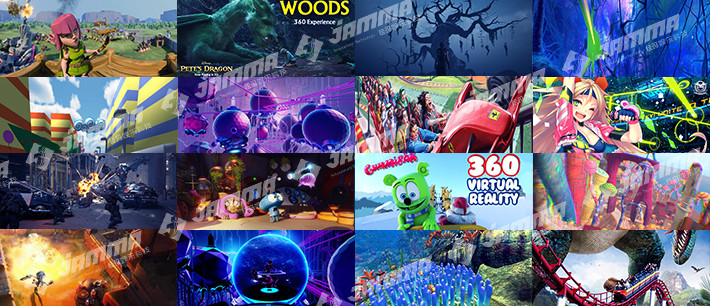 Virtual reality self service 360° movie player / Magic world / Panda and dinosaur / VR on demand