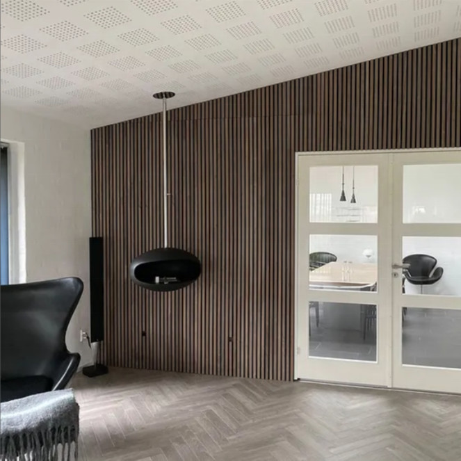 Customized Wood Akupanel Acoustic Panel Wood Wool Veneer Slats Akupanel