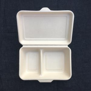 China 450ml 600ml 2 Compartment Lunch Box Bamboo Calmshell Bento Kids wholesale