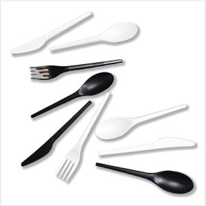 China Eco-Friendly PLA Tableware Disposable Customized Logo CPLA Biodegradable Cutlery Set wholesale