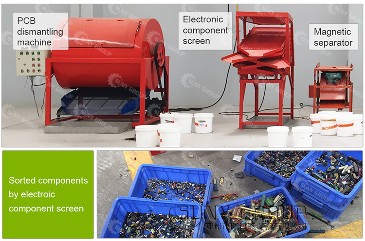 150KG-1000KG Capacity PCB Electronic Component Scrap Machine for Large Quantities