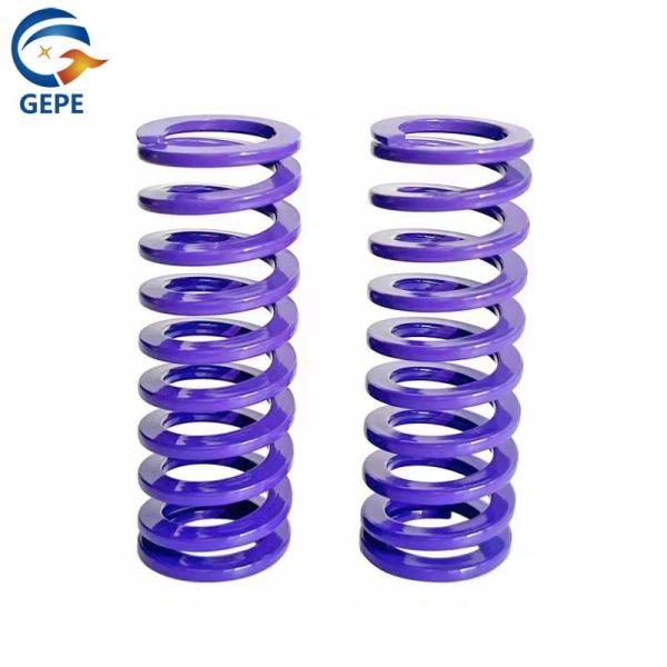 GEPE 55CrSi Purple Coil Compression Springs , High Strength Flat Rectangular