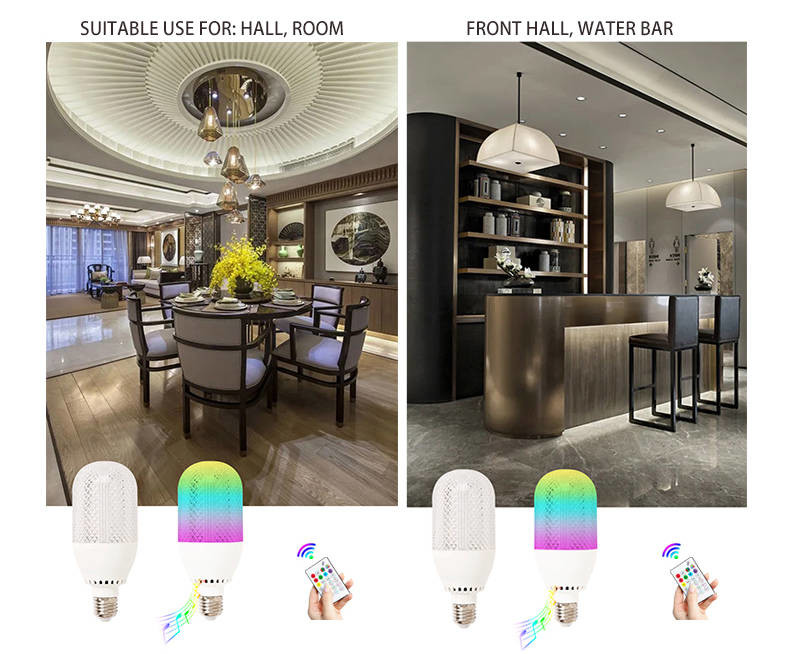 RGBW Bluetooth Diamond Led Bulb Wireless Remote Control 12W BLE 5.0