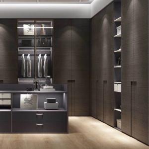 China Black Swing Door Bedroom Glass Wardrobe Closets Melamine Custom wholesale