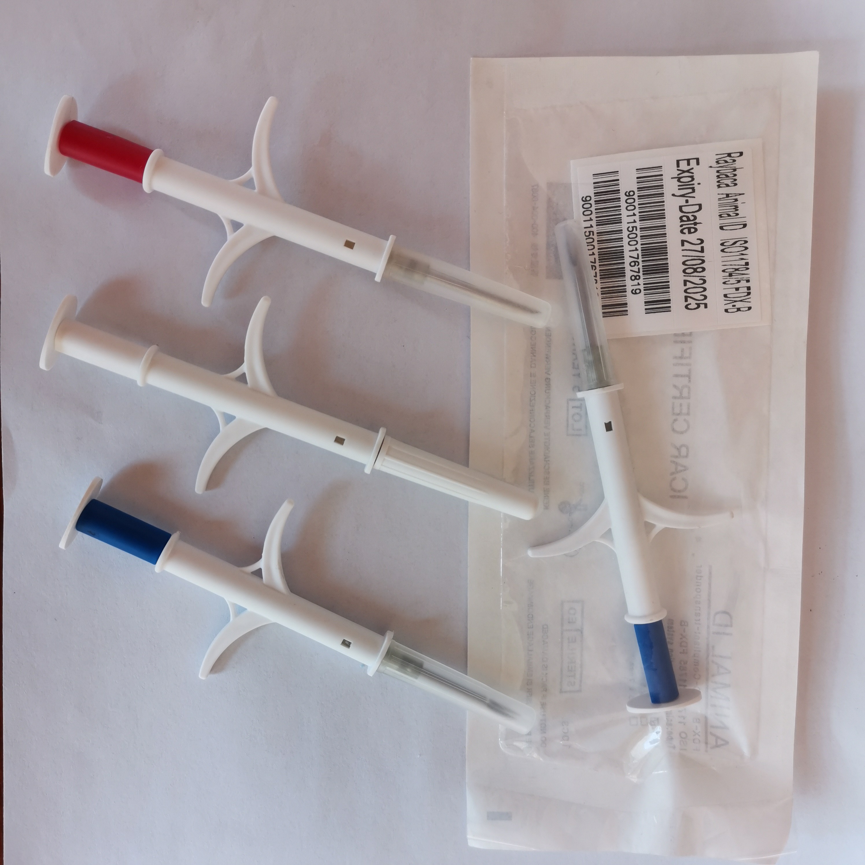Three Size Animals Identification Microchip Syringe With ICAR Number