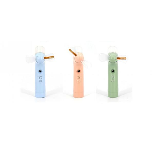 Rechargeable Misting Fan with 1200mAh Battery and LED Flash
