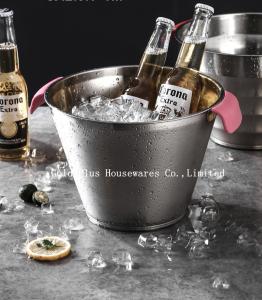 China Silver 0.057cbm Stainless Steel Water Bucket Thickened Ice Barrel wholesale
