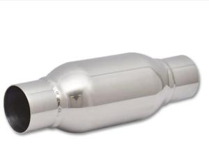 China Polished 12 Inches Long Bottle Style Resonator 2.5 Inches Inlet / Outlet wholesale