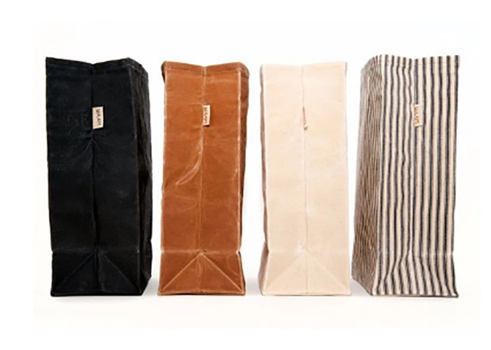 Custom printed high quality 10oz 12oz 16oz insulated washable waxed canvas reusable lunch bag with aluminium foil