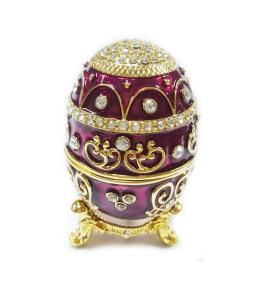 China Easter Russian faberge egg trinket ring box Vintage decor metal Faberge Egg Jewelry Box Russian Eater Egg Jewelry Box wholesale