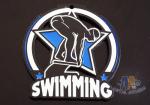 Soft Enamel Custom Zinc Alloy Metal Swimming Glow In The Dark Medals For Races