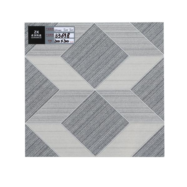 White Glazed Ceramic 300x300mm Floor Tiles Marble Looking For Wall