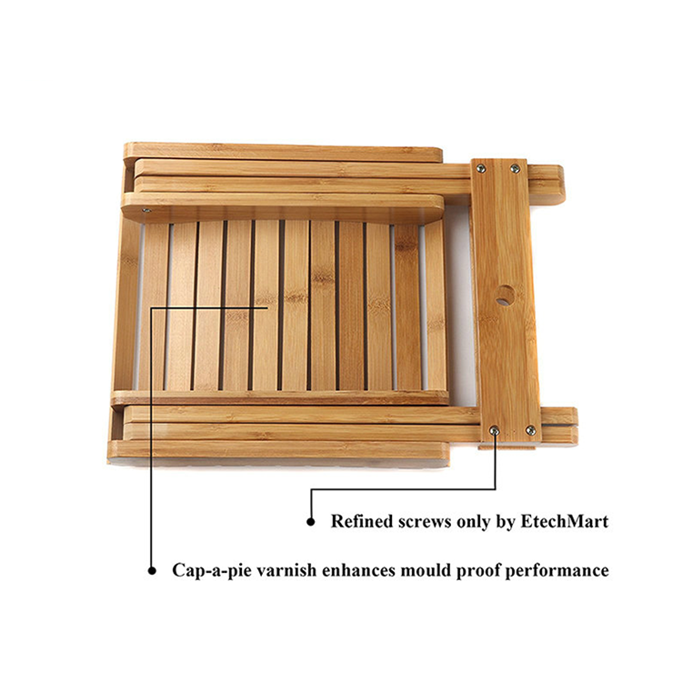 Modern Design Adult Children Portable Folding Stool Made of Natural Bamboo for Outdoor