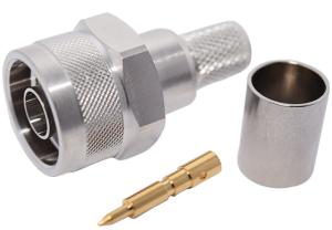 China N Type Straight Crimp Male 50 Ohm LMR-400 RF Connector wholesale