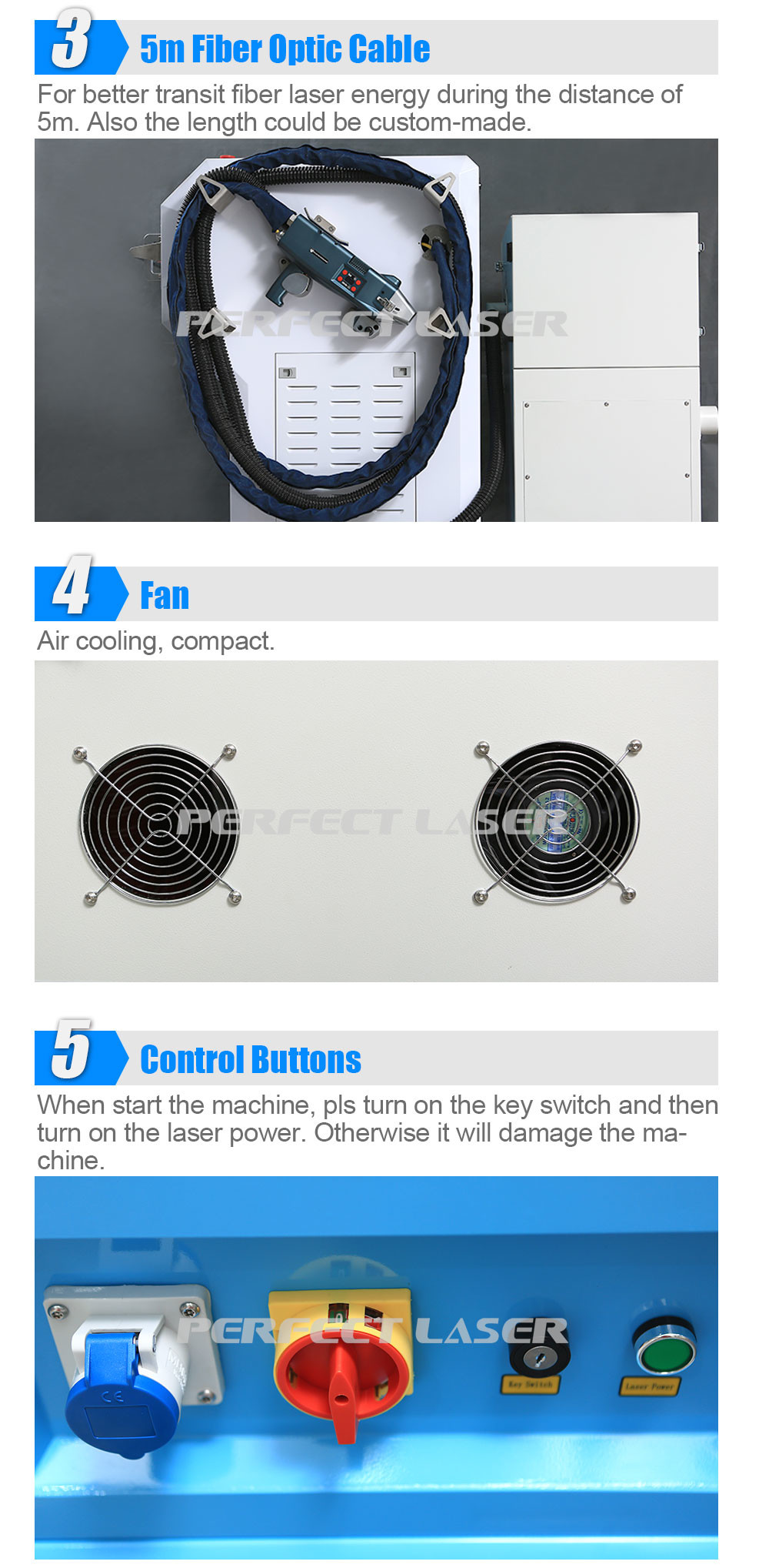 100w 200w 500w Industrial Rust Remover Machine Metal Cleaning With 9.6 Inch LCD Control Screen