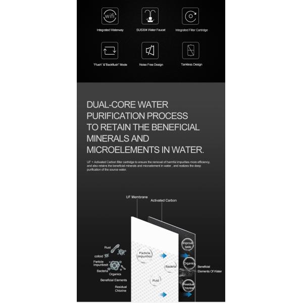 Large Flow 14.5-58psi Ultra Filtration Water Purifier 2 Stage 0.01micron
