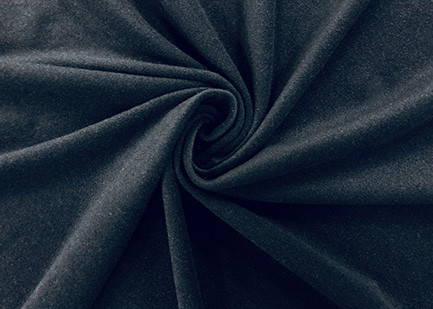 Dark Green Brushed Knit Fabric / 85% Polyester Warp Knitting Fabric 230GSM