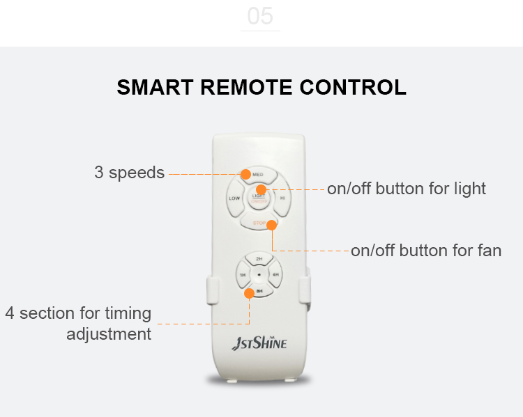 1stshine Ceiling Fan Light with Remote and Wall Mount Effortless Installation