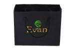 Black Matt Laminated Paper Bags , Twisted Handle Printed Paper Shopping Bags