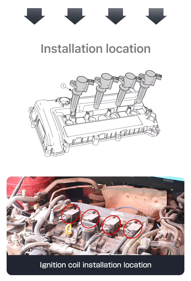 1275602 Aging Resistance Volvo V40 Ignition Coil S40 Fatigue Resistant
