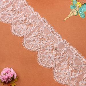 China eyelash lace border/lace edged / soft lace with Black / Ivory Double Color wholesale