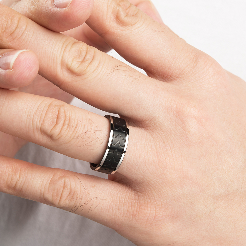 316l Stainless Steel Ring Blanks Custom Titanium Ring For Men