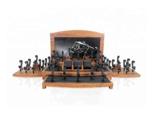 China Natural Wood Watch Display Stand / Watch Display Set Silk Screen Logo wholesale
