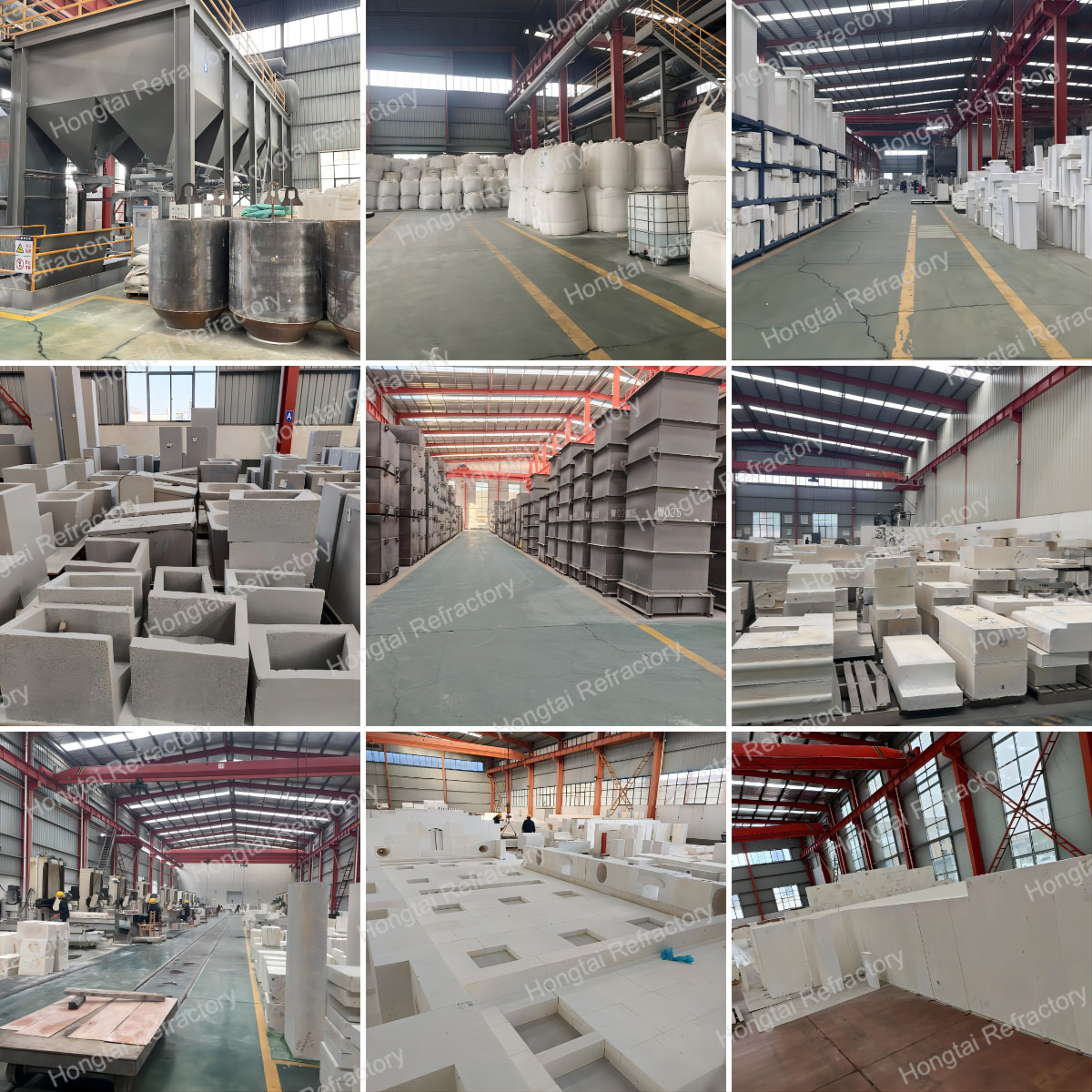 White High Corrosion Resistance Refractory Bricks for Glass Furnace and SiC Content