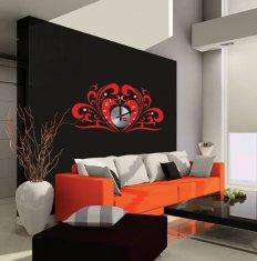 China Reusable Home Decor Acrylic Heart Wall Sticker Clock 10D047 wholesale