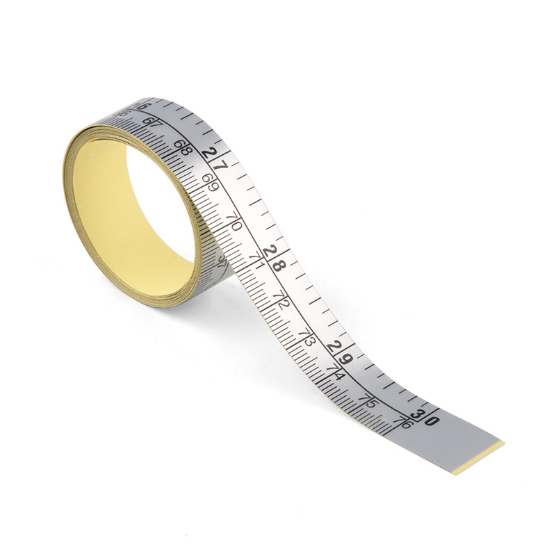 Wintape Multipurpose Self Adhesive Waterproof Workbench Ruler Backed Tape Measure For Cloth Tailor Drafting Table