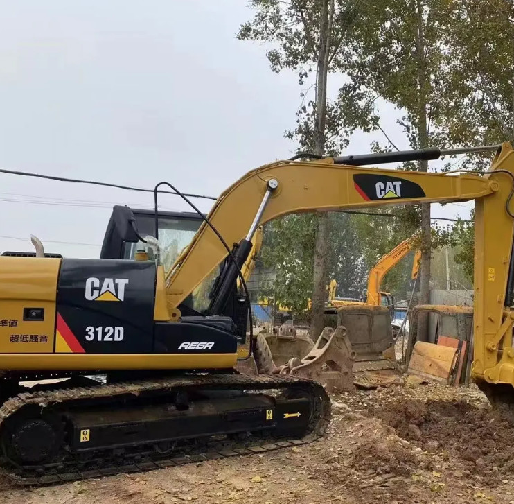 12 Ton Backhoe Used Excavators CAT 312D Medium Backhoe Digger With 0.52 Bucket Capacity