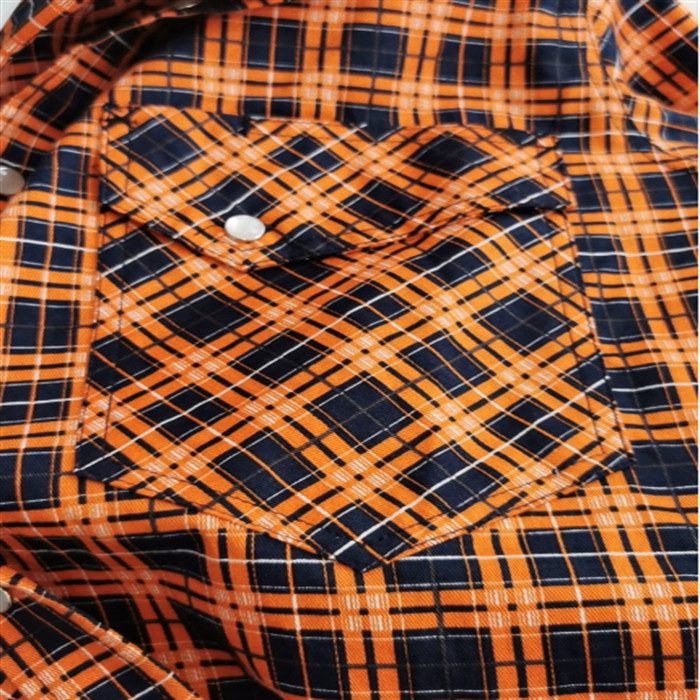 Plaid Printed Fire Resistant Material Fabric 210 Gram EN11611