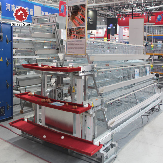 4 Layers / Cell A Type Layer Battery Chicken Cage 43*41*41 Cm