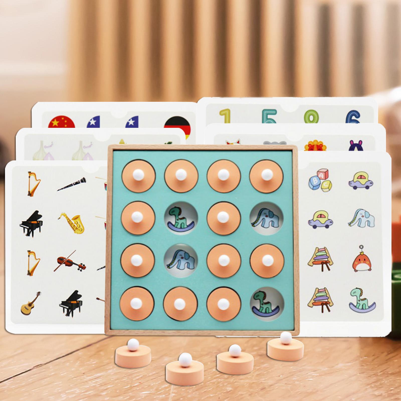 Memory Match Chess Kids Toys Early Education for Preschool Family Boys Girls