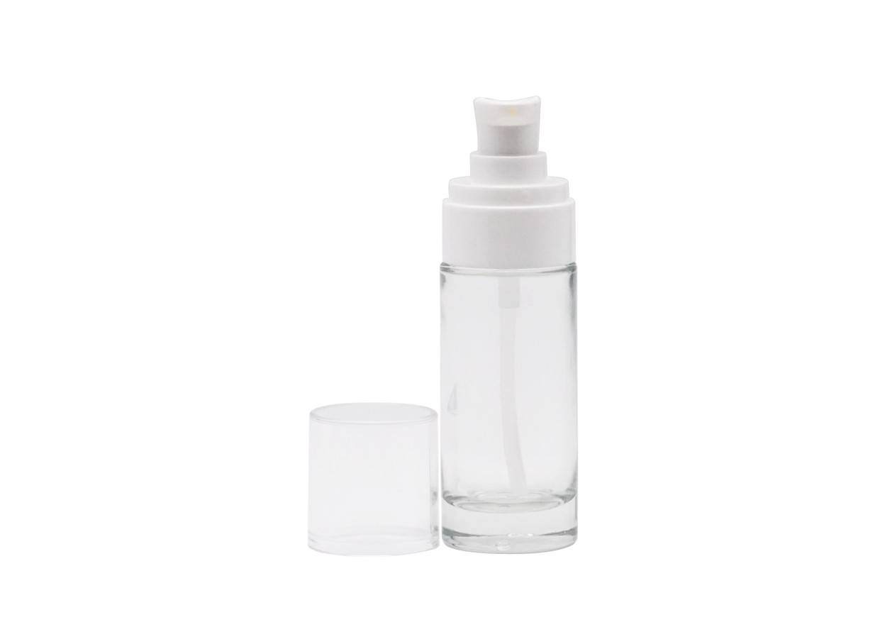 Glass Cosmetic 100ml Makeup Lotion Bottle Empty Frosted Spraying Coating
