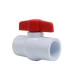Standard Length 2" PVC Compact Ball Valve for White Plumbing Materials in White