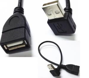China USB A female to USB A Male Down angle adapter cable wholesale