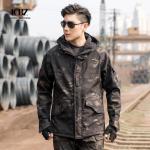 Woodland Camouflage Men's Tactical Combat Jacket Hoody Winter Coat Uniform