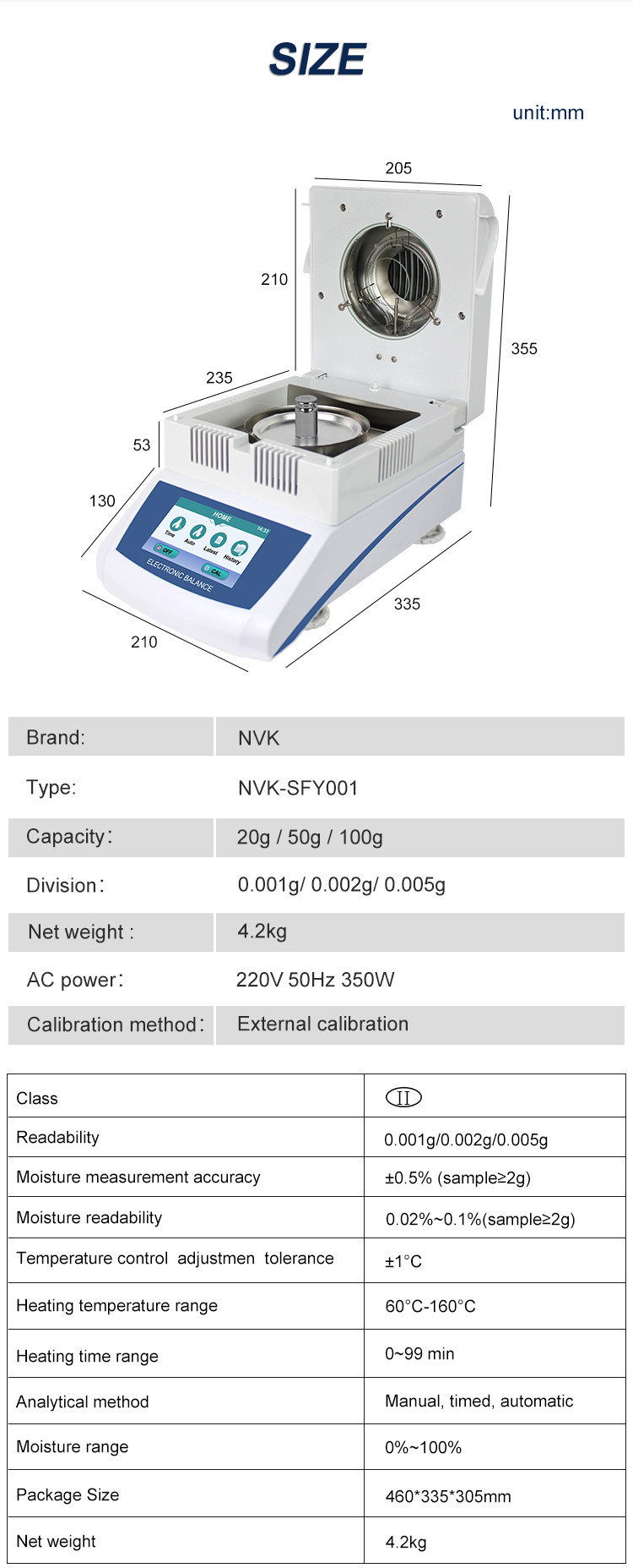 NVK Hot Selling Food Plant Lab Grain Digital Analyzer Smart Sensor Grain Moisture Meter
