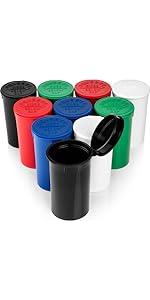 19 Dram Opaque Empty Pop Top Pill Bottles 