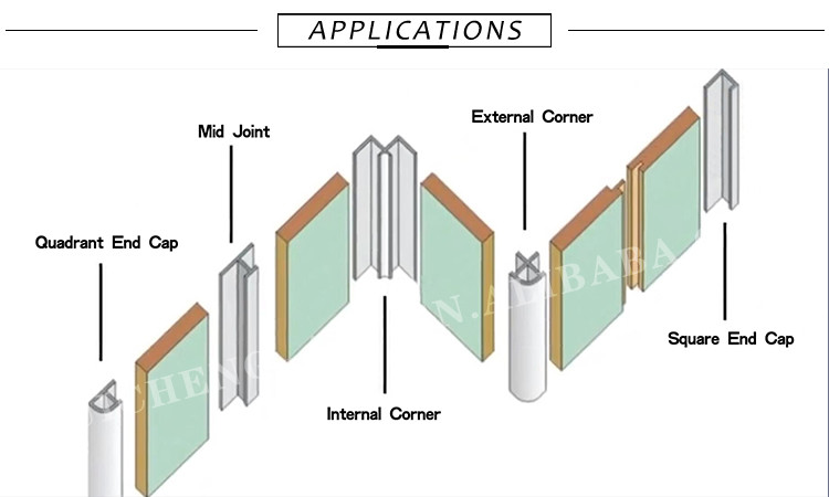 ASTM Aluminium Wall Trim , 1mm Decorative Aluminum Edging 6663t5 Alloy