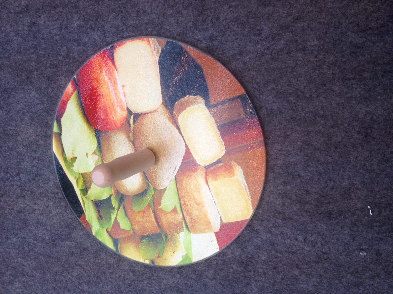 Tempered Square Bread Float Cut Blank Custom Shape Cutting Board with Wine Glass Coaster