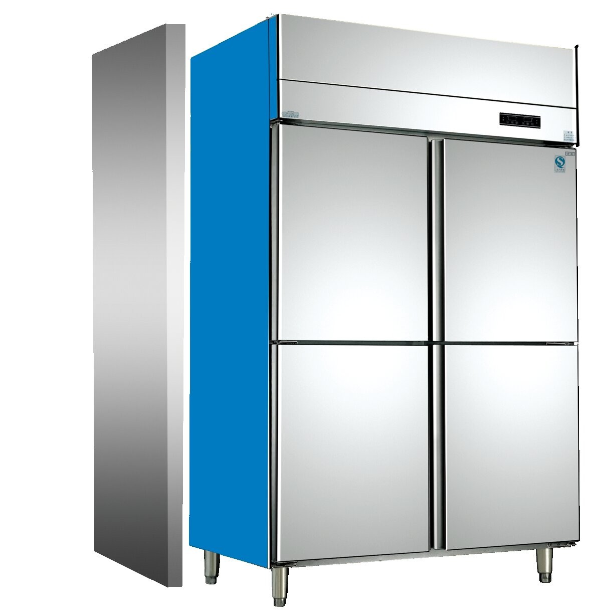 Air Cooled Double Door Catering Freezer 1000L Upright Chiller 2 Door